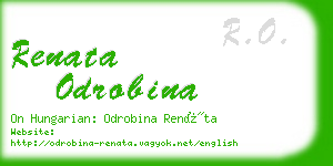 renata odrobina business card